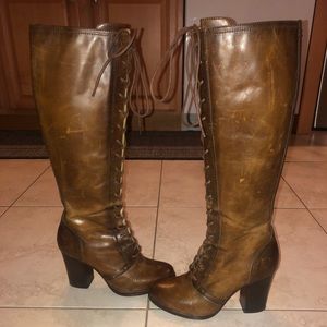 Frye Parker Lace-Up Boots 8